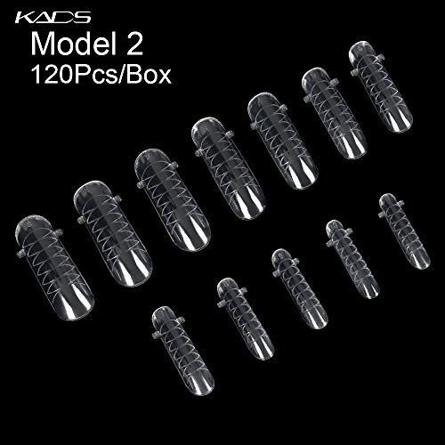 KADS 120PCS Clear Full Cover Nail Tips for UV Gel & Acrylic