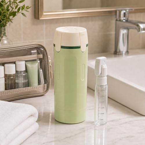 ONCIDO Green 4-in-1 Travel Dispenser Bottles, Leak-Proof Refillable Toiletry Set