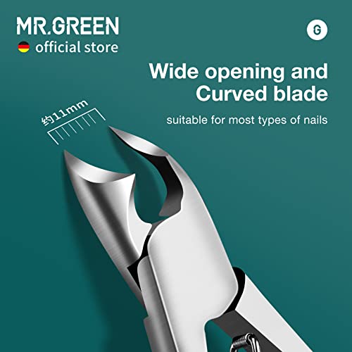 MR.GREEN Purple Toenail Clipper - Stainless Steel Ingrown Nail Cutter