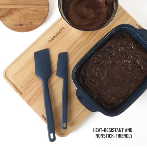 Calphalon 2-Piece Silicone Kitchen Scraper Set - Heat-Resistant, Nonstick Safe