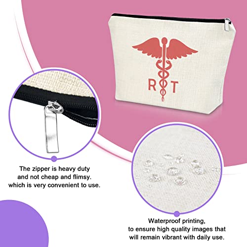 Multicolor Respiratory Therapist Gift Makeup Bag for Women - Travel Cosmetic Pouch