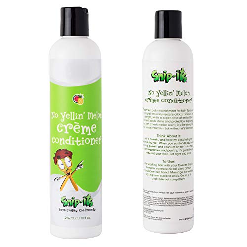 Snip-its No Yellin’ Melon Kids Conditioner 10oz | Natural Detangler & Swimmer Hair Care