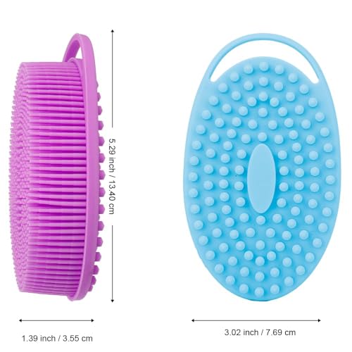 Bsofing 3-Pack Soft Silicone Body Scrubber & Exfoliating Shower Brush