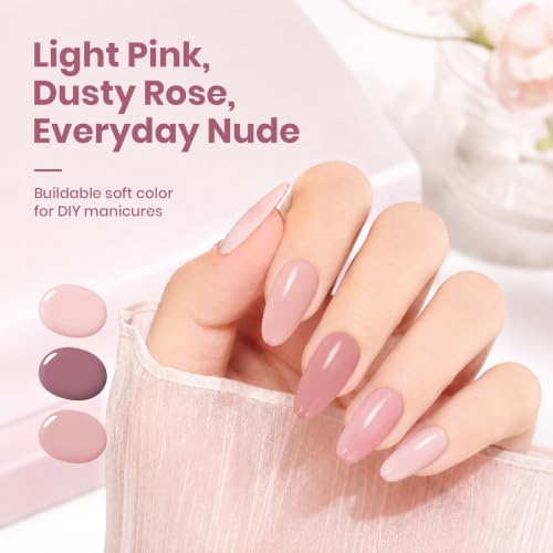 Beetles Cozy Palette Gel Polish Set - 6 Soft Nude Pink Shades