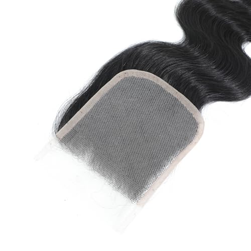 12A Brazilian Body Wave Hair Closure 4x4 Lace 10 Inch Natural Black