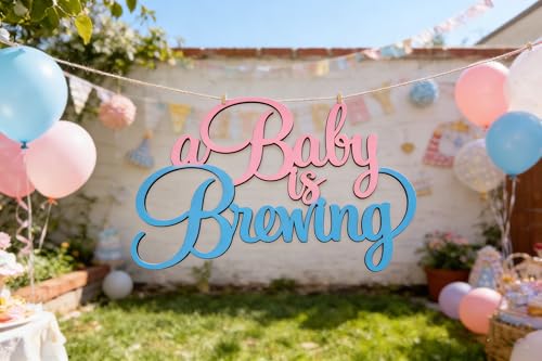 A Baby is Brewing Wooden Sign - Charming Baby Shower Decor