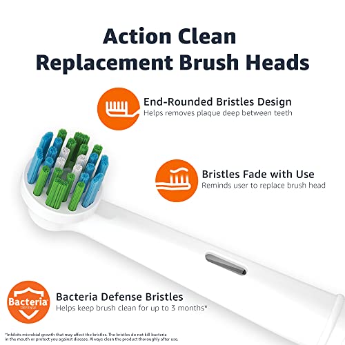 Amazon Basics Electric Toothbrush Replacement Heads for Oral-B, 3 Pack