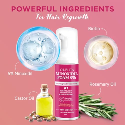 5% Minoxidil Foam for Women Hair Growth: Extra Strength Hair Regrowth Treatment ? Revitalize Hair Follicles & Regrow Thicker, Fuller Hair ? Hair Loss Solution