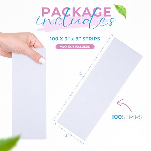Tifara Beauty Non Woven Large 3x9 Body and Facial Wax Strips (100)