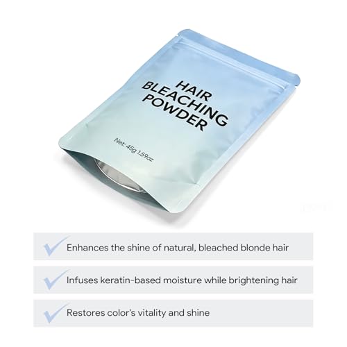 MEIDU Blue Lightning Hair Bleach Powder - Lifts Up to 8 Levels, 45g