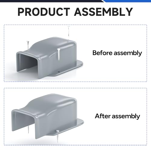 3" Mini Split Line Set Cover Kit - PVC Wall Cover for AC Units