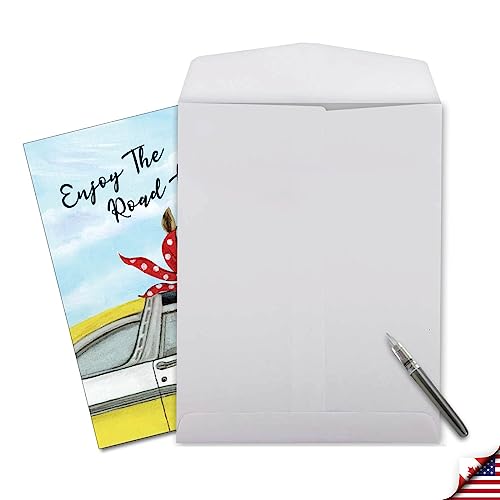 NobleWorks Jumbo Retirement Greeting Card - 8.5x11 Inch with Envelope