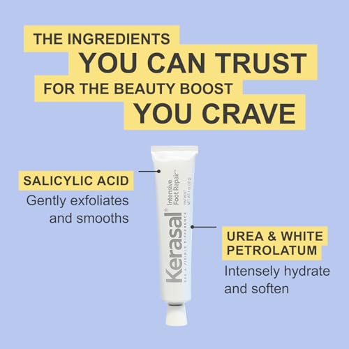 Kerasal Intensive Foot Repair Ointment 1 oz (Pack of 2) - Heal Cracked Feet