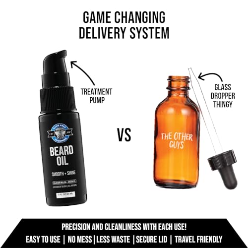 Game Face Natural Beard Oil - Hydrating Men's Beard & Mustache Oil with Eucalyptus & Sea Salt, Lightweight & Nourishing, 1 fl oz