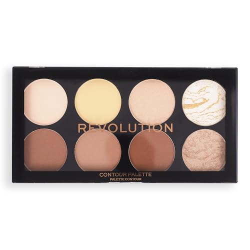 Revolution Ultra Contour Face Palette - 8 Powder Shades for Sculpting