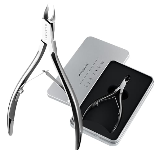 Makartt Professional Titanium Black Cuticle Nipper - 5mm 1/2 Jaw