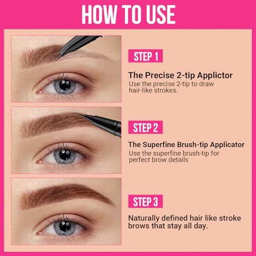 iMethod YS 02 Curved Eyebrow Pen Waterproof Dark Brown - Hair-Like Strokes