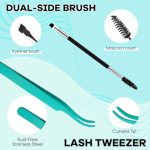 GEMERRY DIY Lash Extension Kit with Bond, Seal, Remover, and Applicators