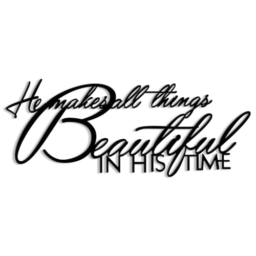 Inspirational Metal Wall Art Sign - Positive Quote Decor 16x6.3