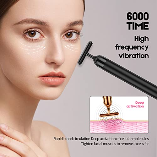 2-in-1 Electric Face Massager Kit with 3D Roller & T-Shape Tool
