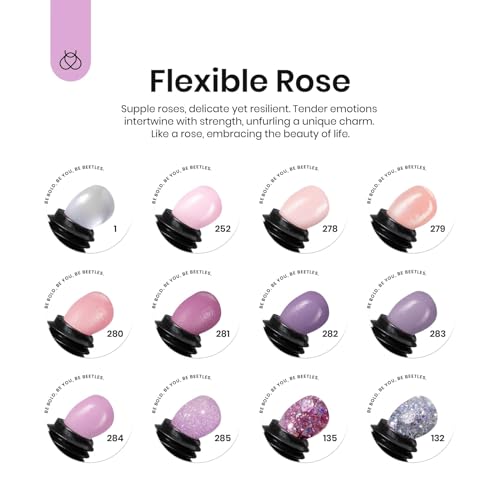 Beetles 2-12 Pcs Blackberry Glaze Poly Nail Gel Kit - 12 Colors