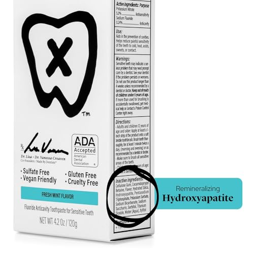 Enamel Rebuilding Toothpaste with Nano Hydroxyapatite & Fluoride - 2 Pack, ADA Approved, Vegan, Remineralizing, Sensitive Care