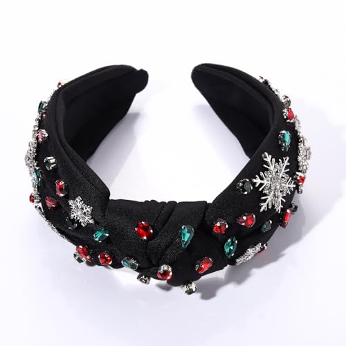 GLBCC Snowflake Headband B - Women's Christmas Pearl Rhinestone Holiday Hair Accessory