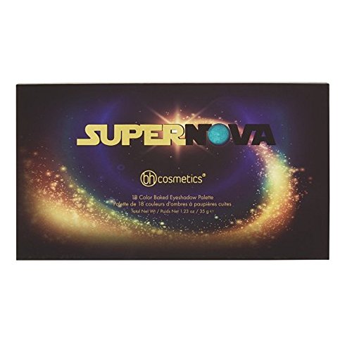 BH Cosmetics Supernova 18-Color Baked Eyeshadow Palette, Highly Pigmented