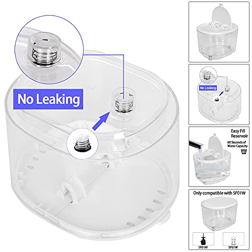 AquaFlosser SF-01W White Tank Replacement Reservoir & Gasket for Waterpik Water Flosser