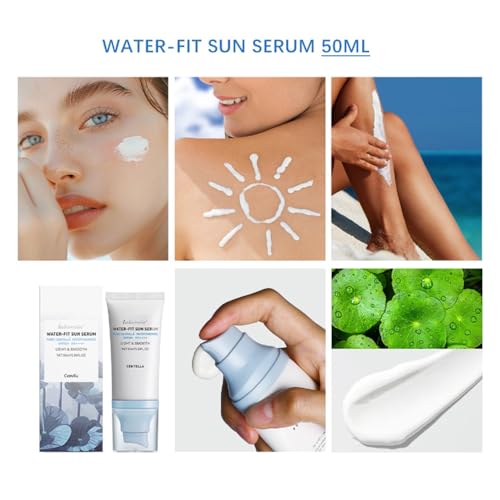 OUKPANE Centella Sunscreen SPF 50 Water-Fit Sun Serum, Hydrating Long-Lasting Protection
