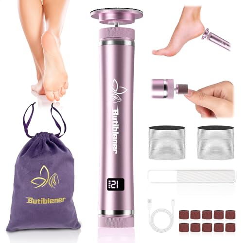 Electric Callus Remover for Feet - Pink, Rechargeable, Dual Grinding Heads