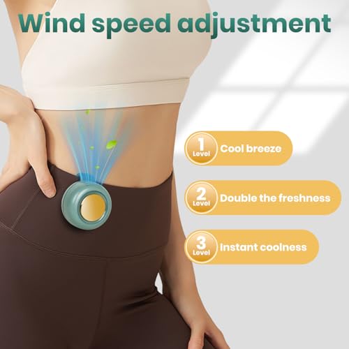 NILUTO Portable Bladeless Mini Fan - 3-Speed Clip-On for Travel