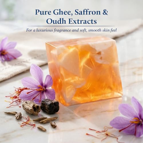 Blue Nectar Saffron & Oud Soap Bar | Moisturizing Plant-Based Body Wash
