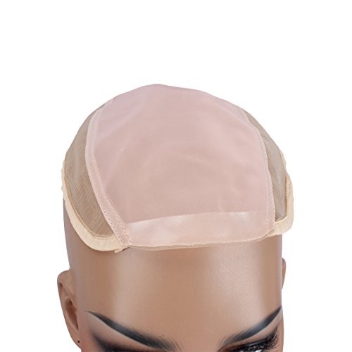 WeKen Skin Color Wig Caps for Making Wigs - Mono Top Lace Base, 21cm