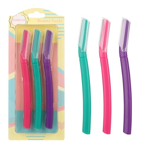 Women's Premium Deep Color Eyebrow Razor for Sensitive Skin - Exfoliating & Safe Hair Removal, Travel Friendly Facial Grooming Tools