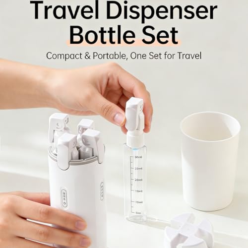 30ML Travel Toiletry Bottles Set - Leak-Proof Refillable Dispenser