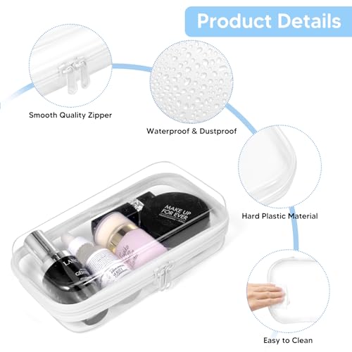 BOBOKA 3PCS White Clear Zipper Storage Cases - Portable Cosmetic & Toy Organizer