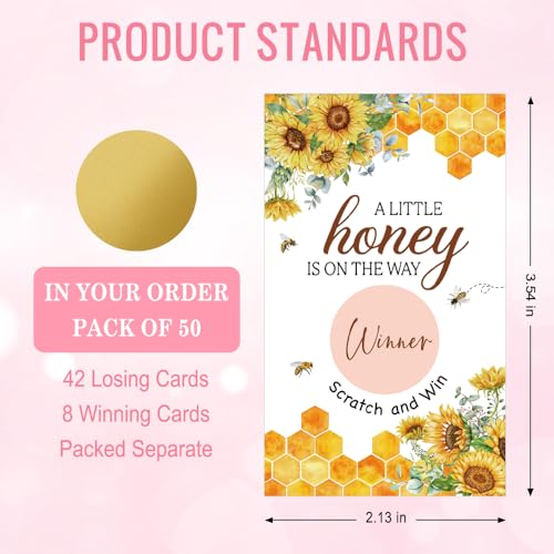 50 Pack Scratch-Off Game Cards for Baby Shower & Parties