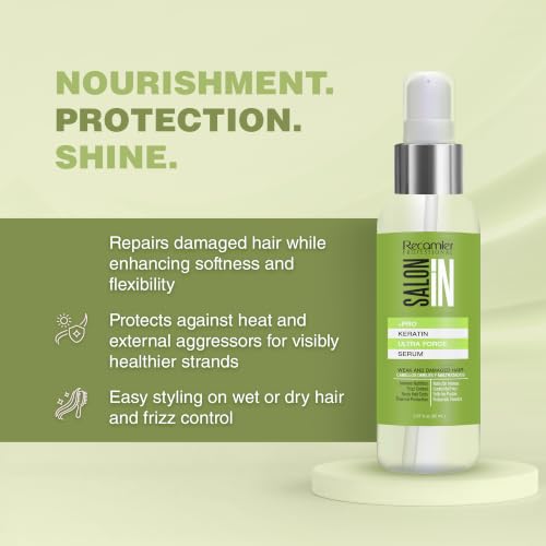 Recamier Professional Keratin Hair Serum - Frizz Control & Shine, 120ml