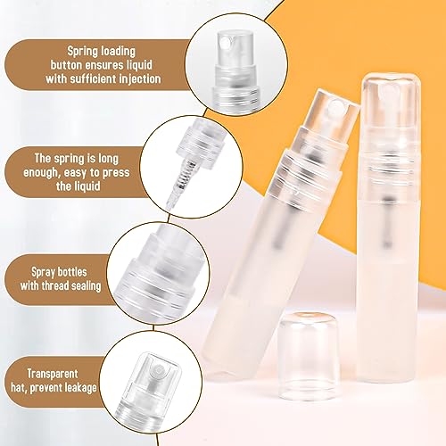 6 Pack 5ml Refillable Mini Spray Bottles for Travel & Perfume