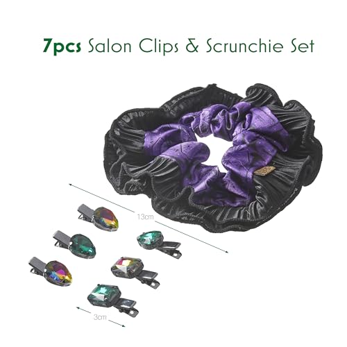 Scünci Wicked Elphaba 7-Piece Scrunchie & Salon Clip Set