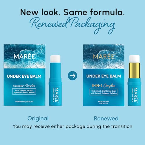 MAREE Under Eye Balm Stick Hydrating ? Retinol Caffeine Under Eye Brightener Stick for Older Women ? Collagen Undereye Cream for Dark Circles & Wrinkles ? Skin Care Treatment Moisturizer