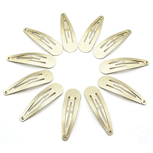 Blonde Metal Snap Hair Clips - 12 Pack for Thick Hair