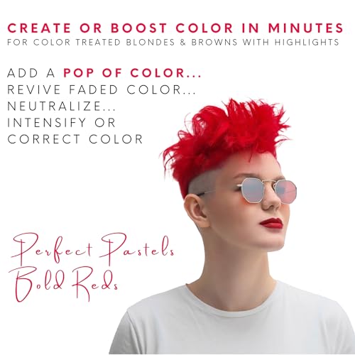 Watercolors Base Drops Red - Temporary Hair Dye for Women, 4oz