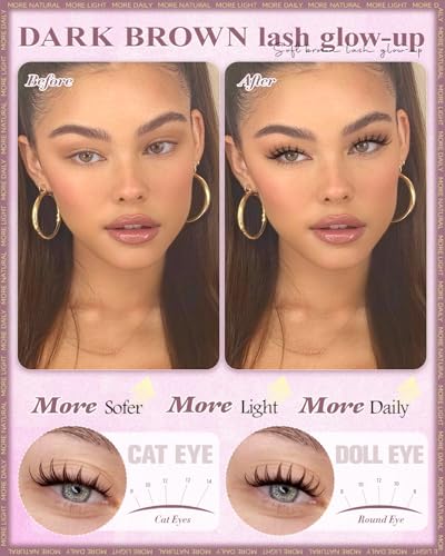 Brown Spiky Eyelash Clusters 8-14mm - Manga Effect Wispy Lashes