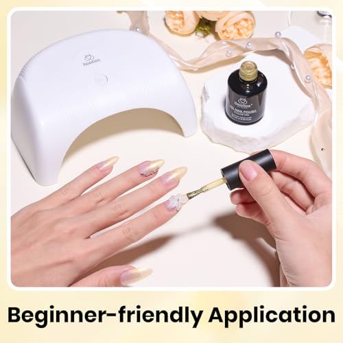 Beetles Yellow Gel Nail Polish 15ML - Shimmer Glitter Butter Yellow