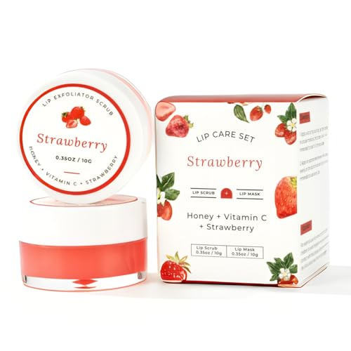 Overnight Lip Mask & Scrub Set with Strawberry & Honey