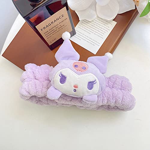 Kawaii Purple Spa Headband for Face Washing & Makeup