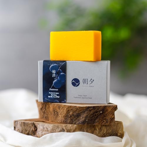Asayu Japan Persimmon Body Soap - Natural Odor Neutralizing Bar, 85g