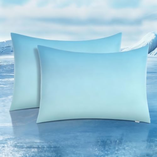 LUXEAR Cooling Pillow Cases - 2 Pack, Standard Size, Gradient Design
